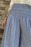 Marina Chalk Stripe Palazzo Pant Denim 